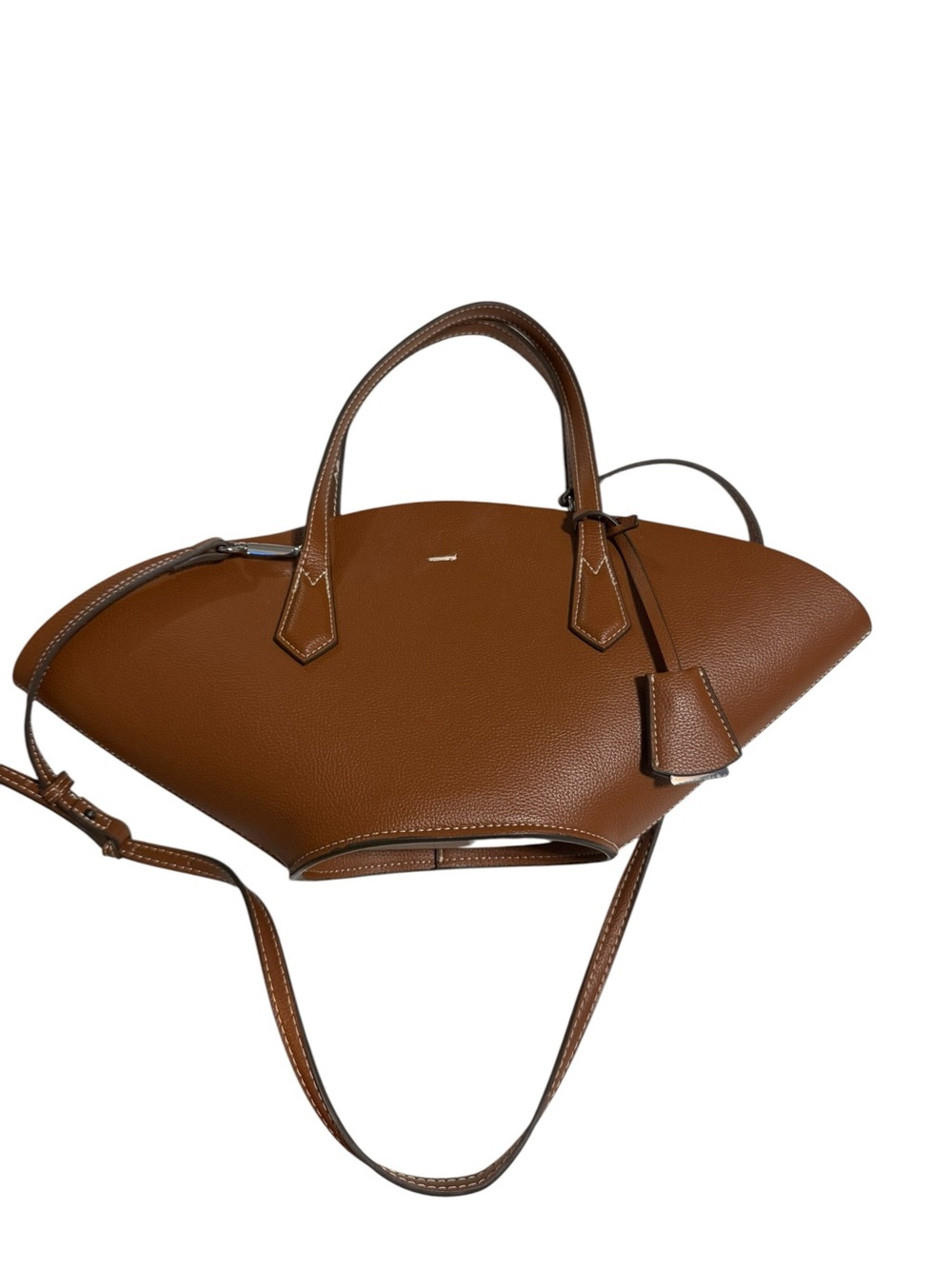 Zara Basket Shaped Tote Bag in Dark Tan *Doesn’t Come w/ Inside Pouch* - Picture 2 of 8